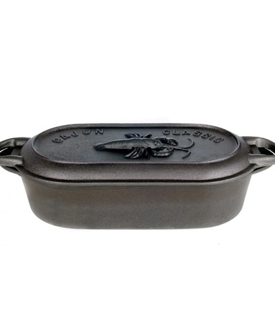 8 QT. Oval Cast Iron Crawfish Pot